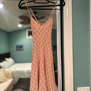 Urban Outfitters Peach Patterned Dress